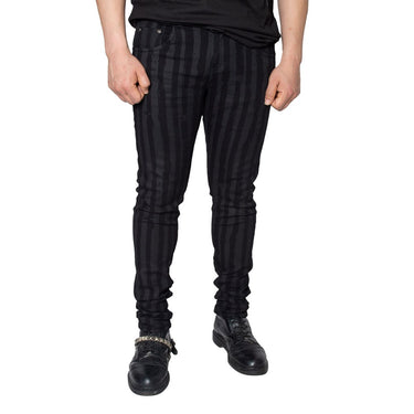 Destroyer Skinny Grey Stripe Jeans - Kreepsville